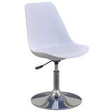 NNEVL Swivel Dining Chairs 6 pcs White Faux Leather