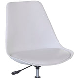 NNEVL Swivel Dining Chairs 6 pcs White Faux Leather