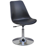 NNEVL Swivel Dining Chairs 6 pcs Black Faux Leather