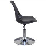 NNEVL Swivel Dining Chairs 6 pcs Black Faux Leather