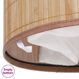 NNEVL Bamboo Laundry Bin Round Natural