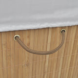 NNEVL Bamboo Laundry Bin Rectangular Natural