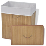 NNEVL Bamboo Laundry Bin Rectangular Natural