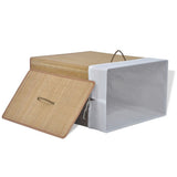 NNEVL Bamboo Laundry Bin Rectangular Natural