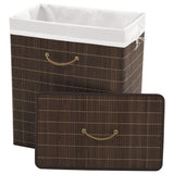 NNEVL Bamboo Laundry Bin Rectangular Dark Brown