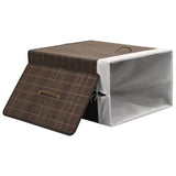 NNEVL Bamboo Laundry Bin Rectangular Dark Brown