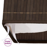 NNEVL Bamboo Laundry Bin Rectangular Dark Brown