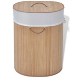 NNEVL Bamboo Laundry Bin Oval Natural