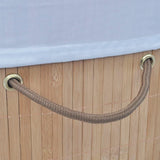 NNEVL Bamboo Laundry Bin Oval Natural