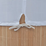 NNEVL Bamboo Laundry Bin Oval Natural