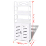 NNEVL Bathroom Cabinet Albuquerque Wood White 46x24x117.5 cm