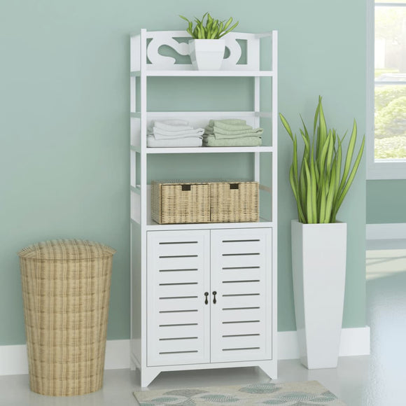 NNEVL Bathroom Cabinet Albuquerque Wood White 46x24x117.5 cm