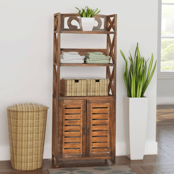 NNEVL Bathroom Cabinet Albuquerque Wood Brown 46x24x117.5 cm