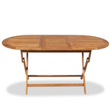 NNEVL Folding Garden Table 160x80x75 cm Solid Teak Wood