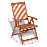 NNEVL 7 Piece Outdoor Dining Set Solid Acacia Wood