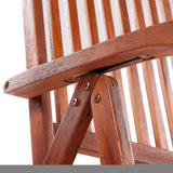 NNEVL 7 Piece Outdoor Dining Set Solid Acacia Wood