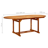 NNEVL Garden Table Anthracite 126x76x72 cm Plastic