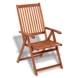NNEVL Folding Garden Chairs 2 pcs Solid Acacia Wood Brown