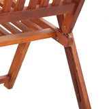 NNEVL Folding Garden Chairs 2 pcs Solid Acacia Wood Brown