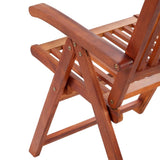 NNEVL Folding Garden Chairs 2 pcs Solid Acacia Wood Brown