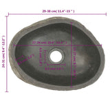 NNEVL Basin River Stone Oval 29-38 cm