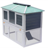 NNEVL Animal Rabbit Cage Double Floor Wood