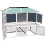 NNEVL Animal Rabbit Cage Double Floor Wood