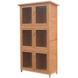 NNEVL Animal Rabbit Cage 6 Rooms Wood