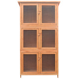 NNEVL Animal Rabbit Cage 6 Rooms Wood