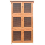 NNEVL Animal Rabbit Cage 6 Rooms Wood