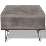 NNEVL Coffee Table 90x55.5x38.5 cm Solid Paulownia Wood Grey