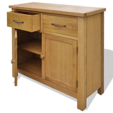 NNEVL Sideboard 90x33.5x83 cm Solid Oak Wood