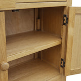 NNEVL Sideboard 90x33.5x83 cm Solid Oak Wood