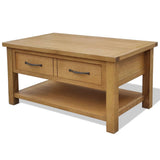 NNEVL Coffee Table 88x53x45 cm Solid Oak Wood