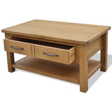 NNEVL Coffee Table 88x53x45 cm Solid Oak Wood