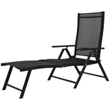 NNEVL Folding Sun Lounger Aluminium Black