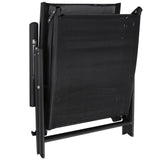 NNEVL Folding Sun Lounger Aluminium Black