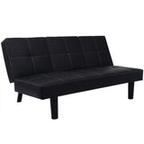 NNEVL Sofa Bed with Drop-Down Table Artificial Leather Black