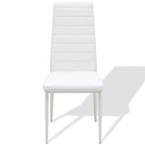 NNEVL Five Piece Dining Table and Chair Set White