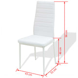 NNEVL Five Piece Dining Table and Chair Set White