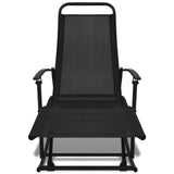 NNEVL Garden Rocking Chair Steel and Textilene Black