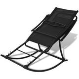 NNEVL Garden Rocking Chair Steel and Textilene Black