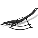 NNEVL Garden Rocking Chair Steel and Textilene Black