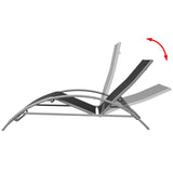 NNEVL Sun Lounger Aluminium Black