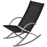 NNEVL Garden Rocking Chairs 2 pcs Steel and Textilene Black