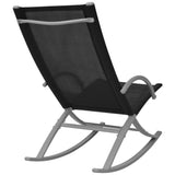 NNEVL Garden Rocking Chairs 2 pcs Steel and Textilene Black
