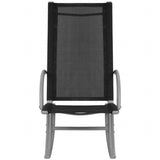 NNEVL Garden Rocking Chairs 2 pcs Steel and Textilene Black
