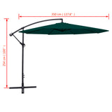 NNEVL Cantilever Umbrella 3.5 m Green