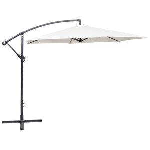 NNEVL Cantilever Umbrella 3 m Sand White