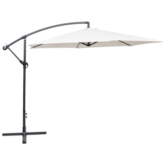 NNEVL Cantilever Umbrella 3 m Sand White
